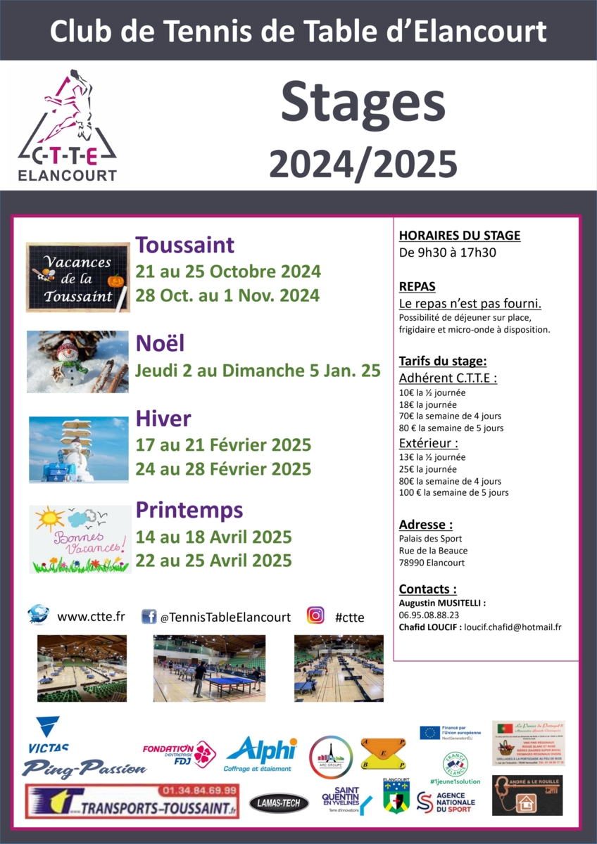 Stage CTTE Toussaint 2024